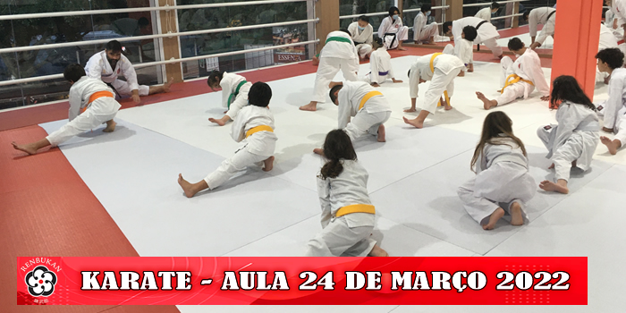 Aulas de karate do dia 24 de marco de 2022