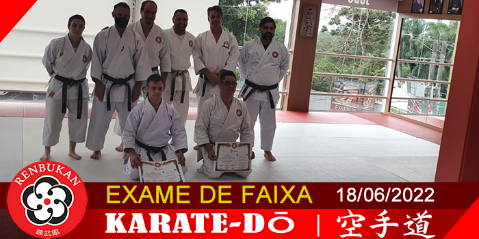 Exame de Faixa - Karate-dō - 18 de Junho de 2022