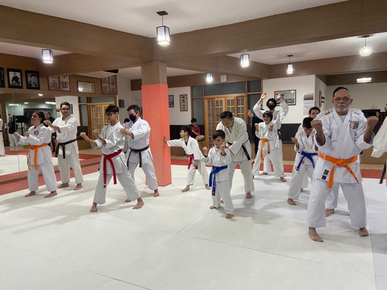 Renbukan Brasil - Escola de Artes Marciais - Cotia - São Paulo - Aula de Karate Shotokan - Sensei Francisco Santiago - karateca Arthur Duarte