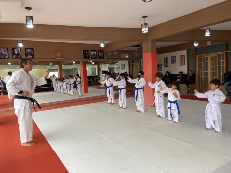 Aula de karate Infantil - Renbukan Brasil - Escola de Artes Marciais japonesas - Cotia - São Paulo - Sensei Roberto Nascimento