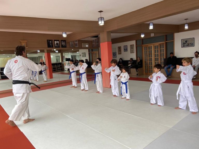 Aula de karate Infantil - Renbukan Brasil - Escola de Artes Marciais japonesas - Cotia - São Paulo - Sensei Roberto Nascimento