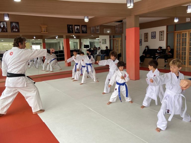 Aula de karate Infantil - Renbukan Brasil - Escola de Artes Marciais japonesas - Cotia - São Paulo - Sensei Roberto Nascimento