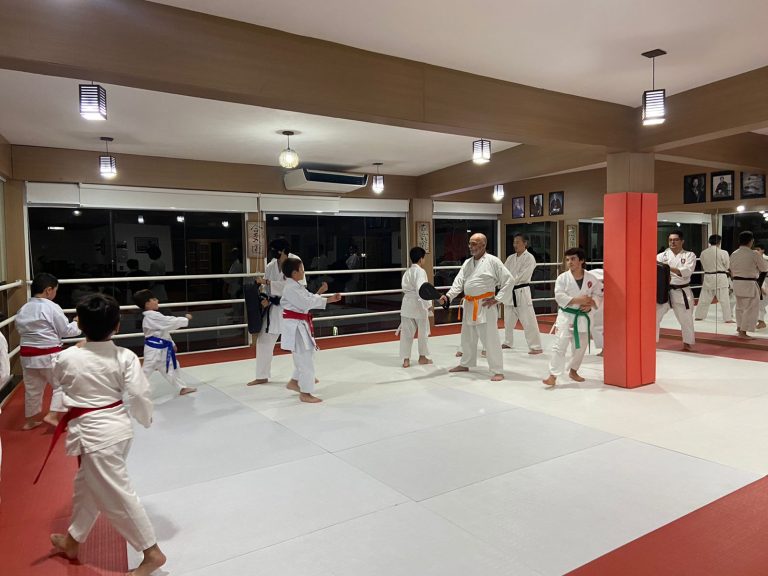 Aula de Karate em Cotia - Renbukan Brasil - Escola de Artes Marciais - Sensei Francisco Santiago - Karateca Arthur Duarte - Artes Marciais Cotia São Paulo
