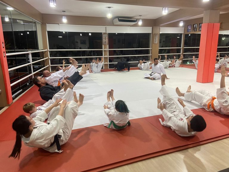 Aula de karate Shotokan - Renbukan Brasil - Escola de artes Marciais - Sensei Francisco Santiago -Cotia - São Paulo