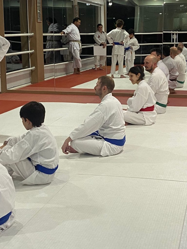 Aula de Karate para crianças - Renbukan Brasil - Escola de Artes Marciais Japonesas - Sensei Francisco Santiago - Sensei Bárbara Belafronte -