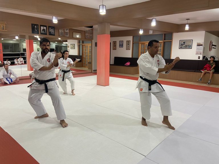Aulas de karate Cotia - São Paulo - Sensei Francisco Santiago - Sensei Bárbara Belafronte - Renbukan Brasil - Escola de Artes Marciais Japonesas