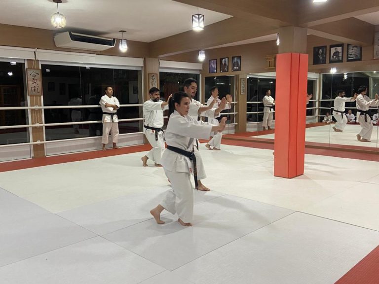 Karate Shotokan - Sensei Francisco Santiago - Escola de Artes Marciais Japonesas - Cotia - São Paulo - Sensei barbara Belafronte - Arthur Duarte