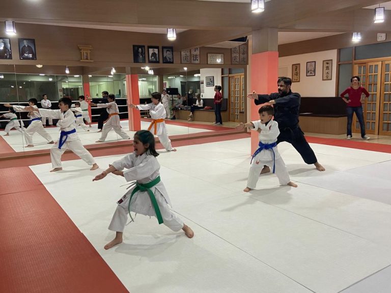 Aula de Karate - Renbukan Brasil - Escola de Artes Marciais Japonesas - Sensei Francisco Santiago - Fiorella Bonaguro