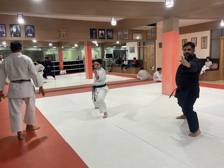 Aula de Karate - Renbukan Brasil - Escola de Artes Marciais Japonesas - Sensei Francisco Santiago - Sensei Barbara Belafronte