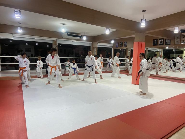 Aulas de karate-do na Renbukan Brasil - Escola de Artes Marciais Japonesas - Cotia - São Paulo - Sensei Francisco Santiago - Fiorella Bonaguro - Barbara Belafronte (2)