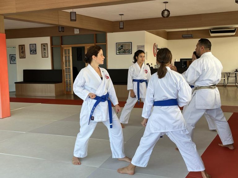 Aula de Karate-do feminino - Renbukan Brasil - Escola de Artes Marciais Japonesas - Cotia - São Paulo