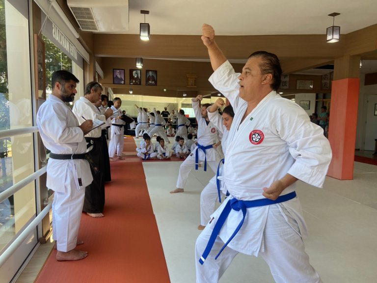 Exame de Faixa - Karate - Renbukan Brasil - Escola de Artes Marciais Japonesas - Cotia - São Paulo - Sensei Francisco Santiago - Roberto Nascimento