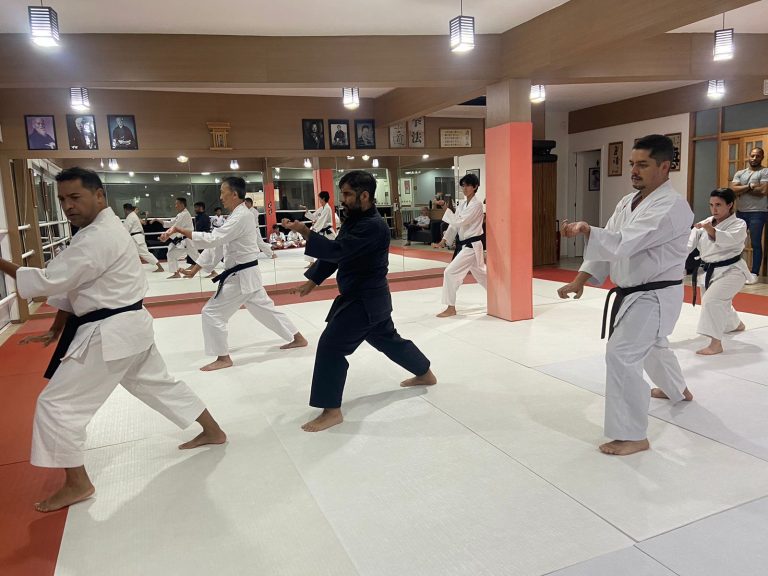 Aula de Karate Shotokan - Renbukan Brasil - Escola de Artes Marciais Japonesas - Cotia - São Paulo - Sensei Francisco Santiago