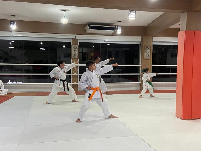 Aula de Karate Shotokan - Renbukan Brasil - Escola de Artes Marciais Japonesas - Cotia - São Paulo - Sensei Francisco Santiago - Fiorella Boanguro - Barbara Belafronte -