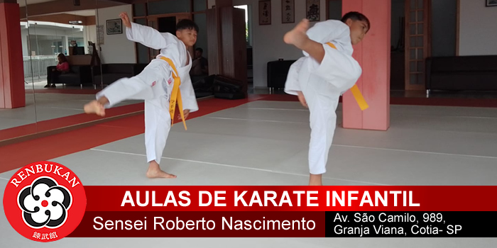 Aulas de Karate Infantil com Sensei Roberto Nascimento em Cotia - SP