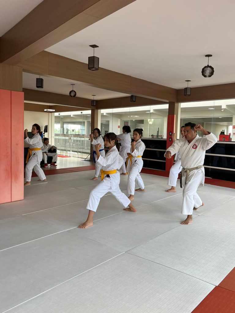 Aula de Karate Feminino - Sensei Francisco Santiago - Escola Renbukan Brasil - Jardim Santa Izabel, Cotia, São Paulo
