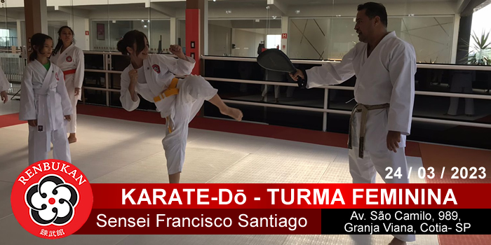 Aulas de karate Feminino - Cotia - Sensei Francisco Santiago